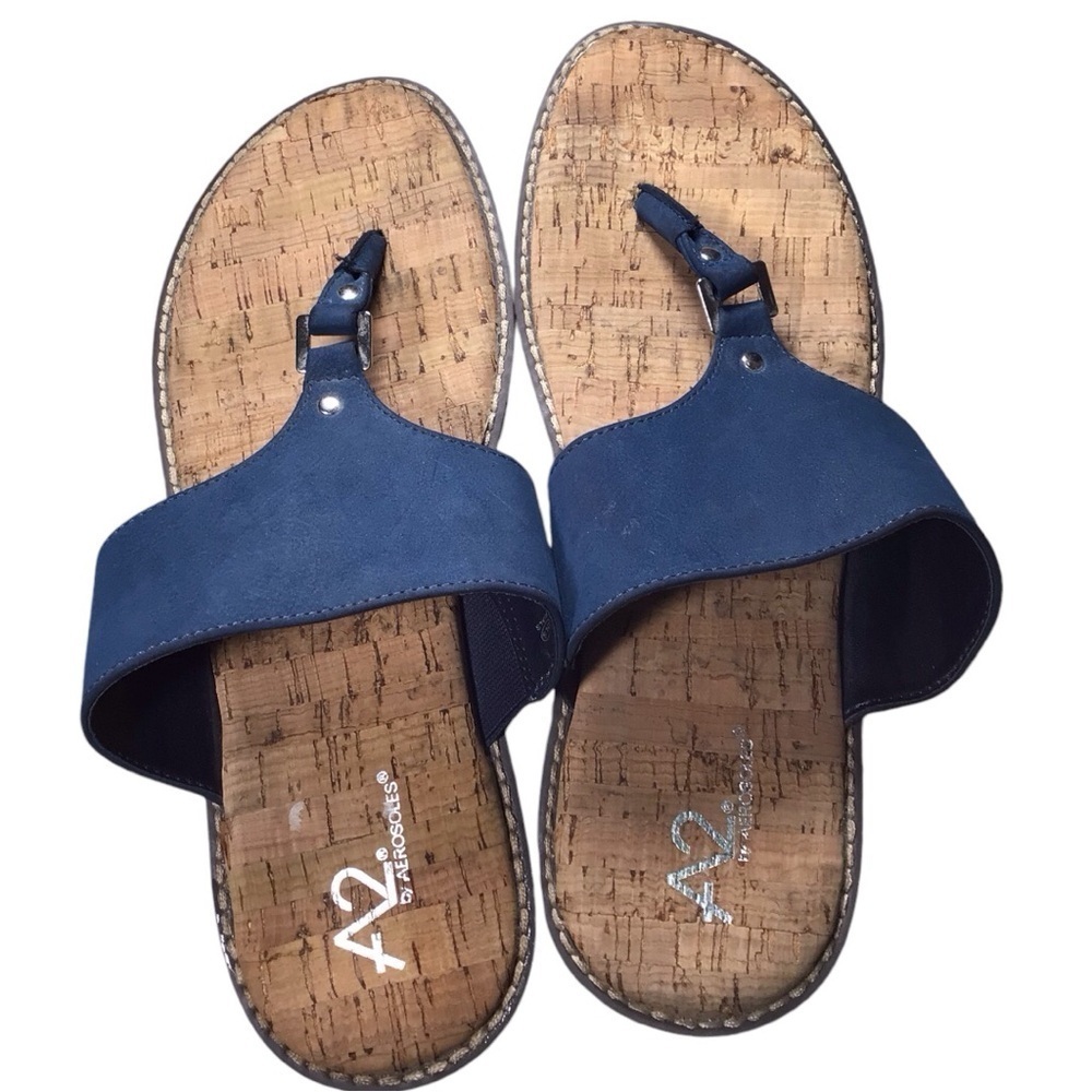 A2 by Aerosoles platform Flip Flop super Comfy Shoes EUC size 9.5 - Picture 4 of 5